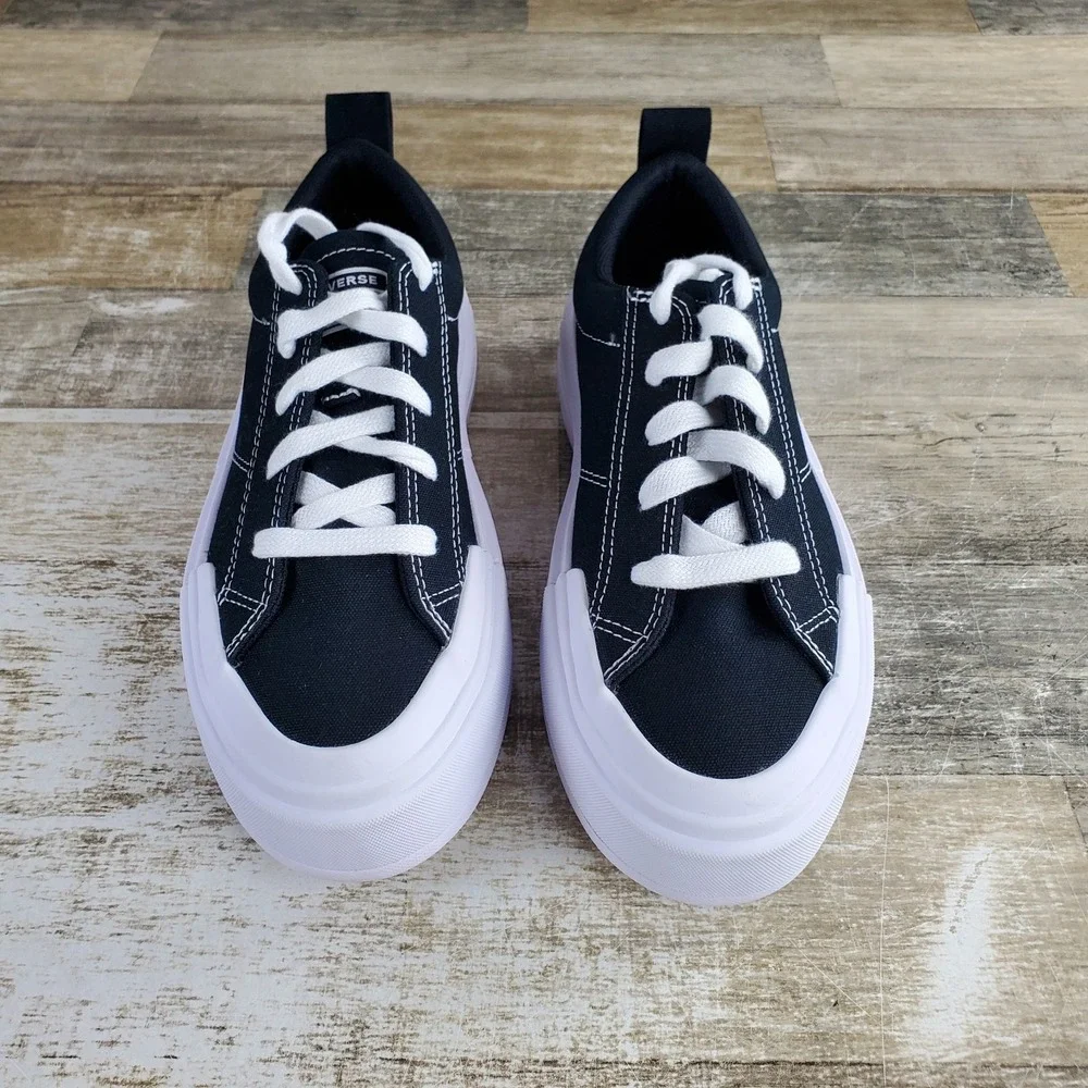 Converse Chuck Taylor All Star Kids Shoes Sz 6 Black White Platform Sneakers